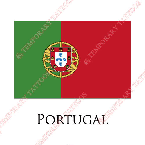Portugal flag Customize Temporary Tattoos Stickers NO.1960